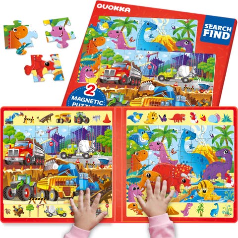 60 Pieces Magnetic Puzzles for Toddlers