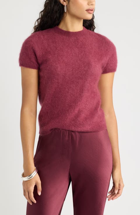 Cozy Edit Short Sleeve Mock Neck Sweater