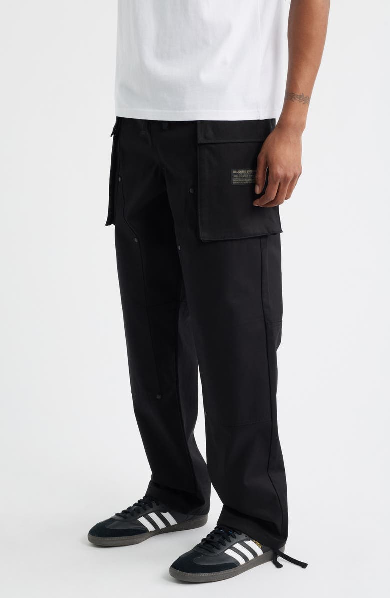 Billionaire Boys Club BB Flagship Core Cotton Twill Cargo Pants, Alternate, color, Black