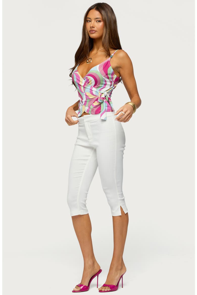 Sarafina Capri Pants, Alternate, color, WHITE