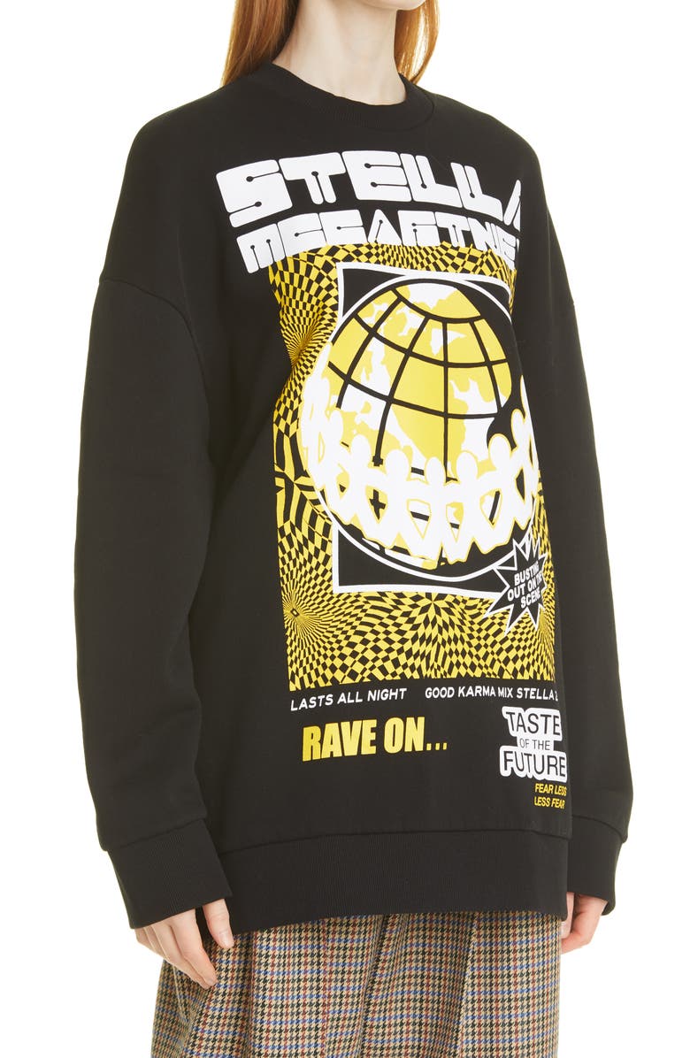 Stella McCartney Rave Graphic Sweatshirt, Alternate, color, 