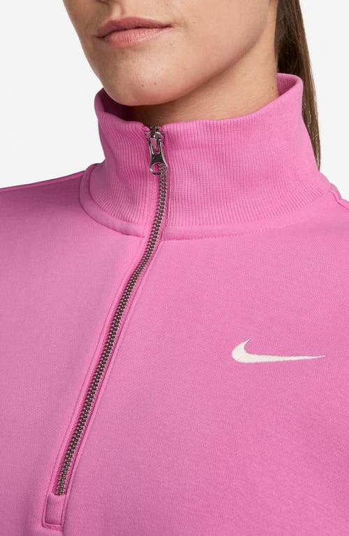 Nike Sportswear Phoenix Fleece Crop Sweatshirt In Pink