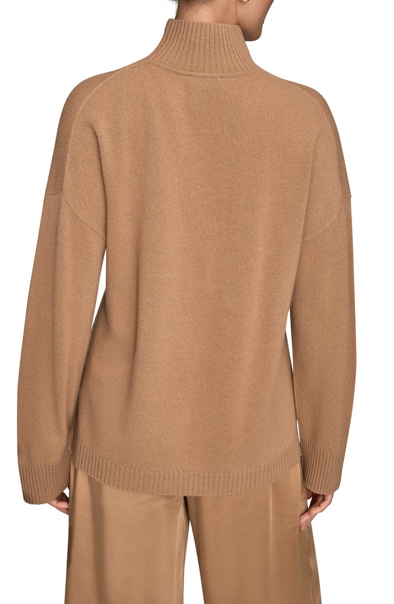 Donna Karan New York Wool & Cashmere Turtleneck Sweater, Alternate, color, Fawn