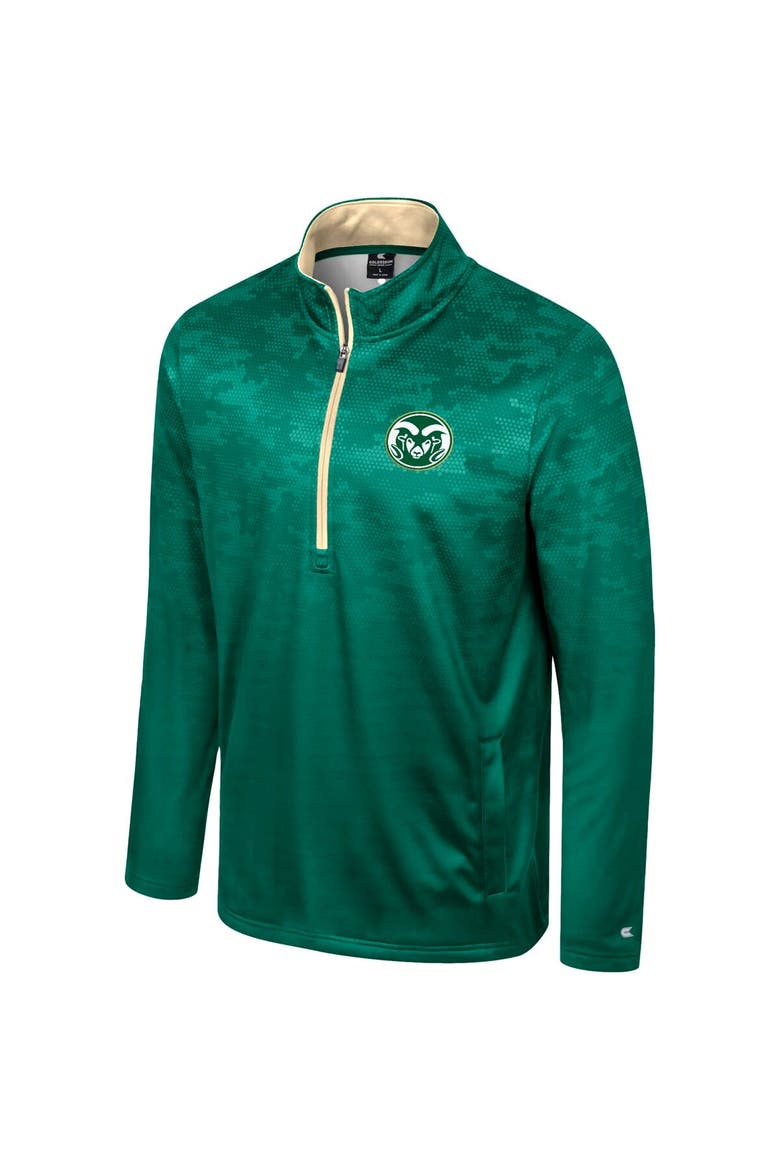 Men's Colosseum  Green Colorado State Rams The Machine Half-Zip Jacket, Alternate, color, Green