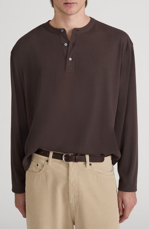 Long Sleeve Cotton Henley