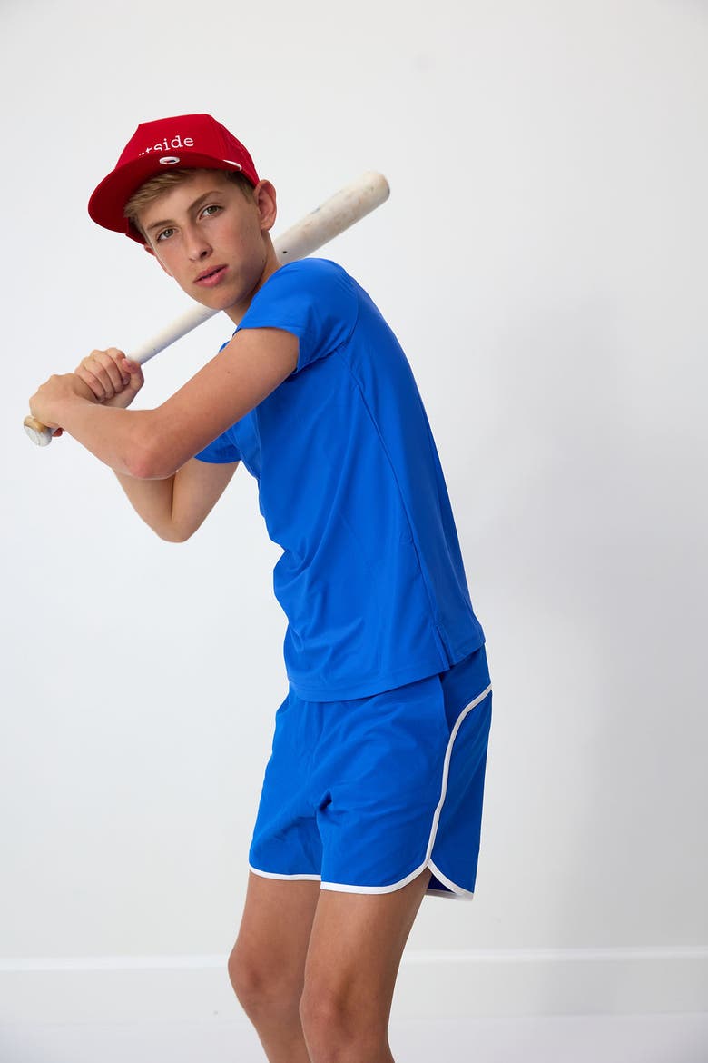 Boys Retro Super Short Lined, Alternate, color, Royal Blue
