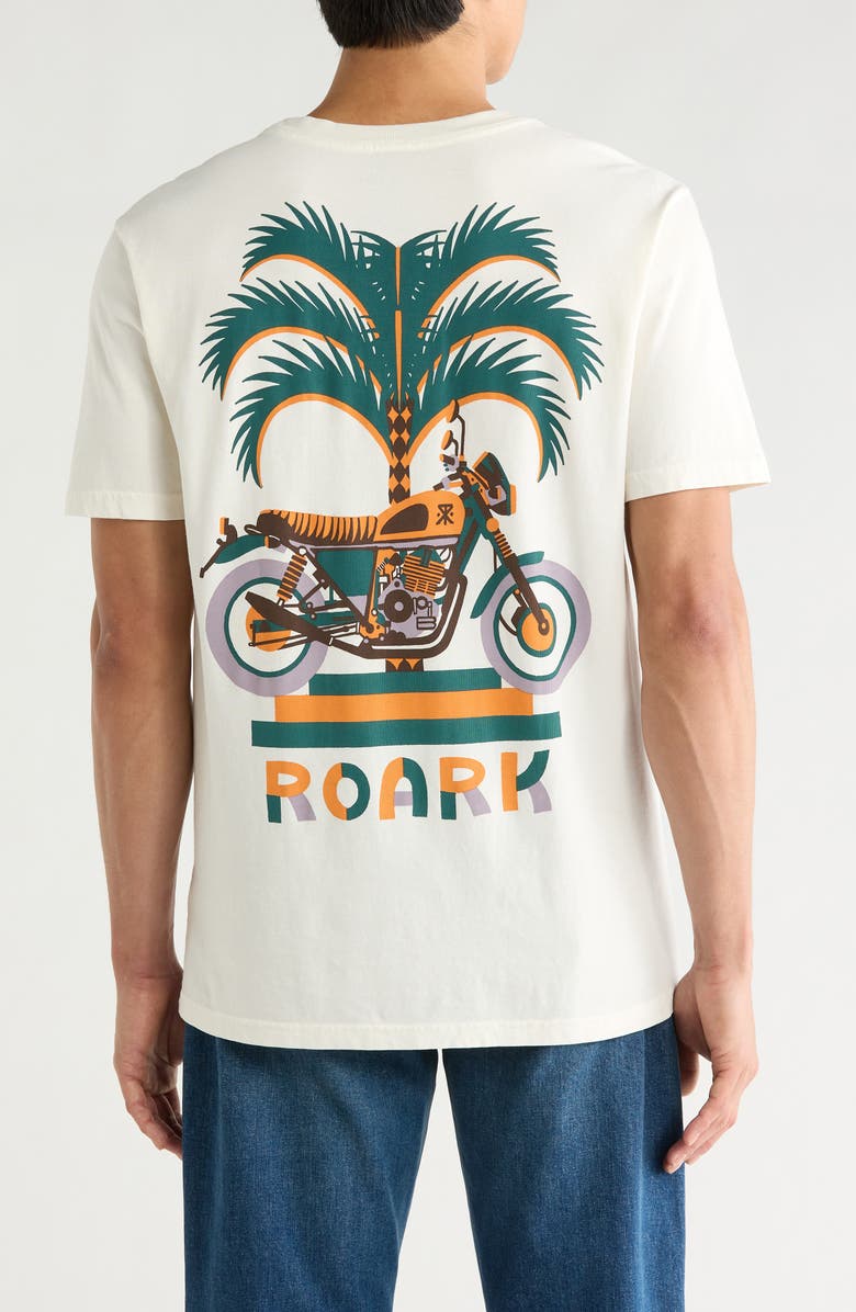 Roark Moto Palm Graphic T-Shirt, Alternate, color, Off White