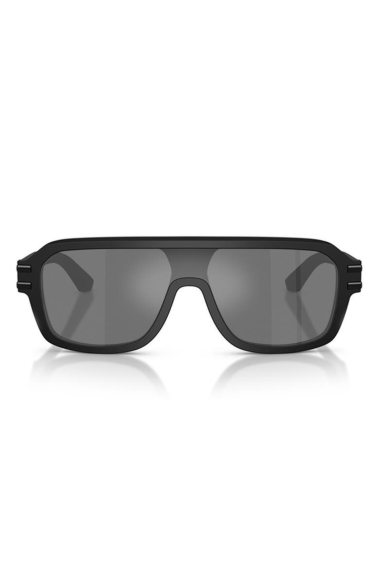 Dolce&Gabbana 127mm Pilot Sunglasses, Main, color, Matte Black / Grey Black