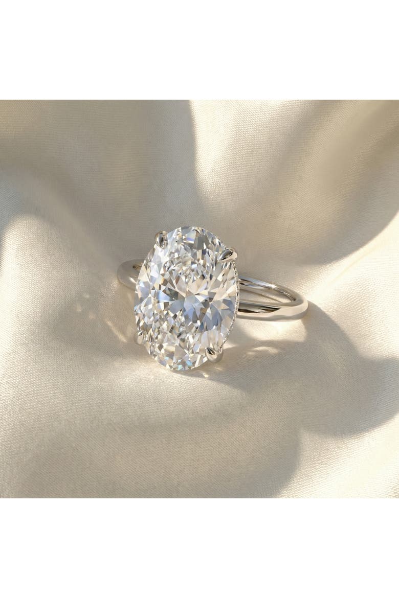 Certified 5.08CT Oval Diamond Hidden Halo Engagement Ring 14k Gold Lab Grown, Alternate, color, 14k Yellow Gold