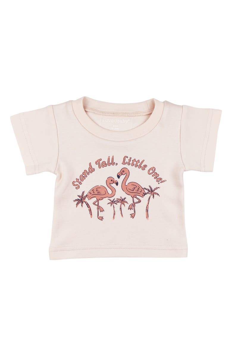 L'ovedbaby Boxy Organic Cotton Graphic T-Shirt, Main, color, Flamingo