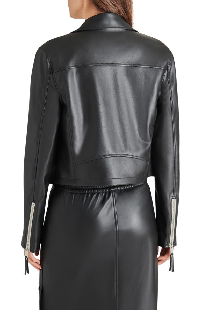 Steve Madden Vinka Faux Leather Moto Jacket, Alternate, color,