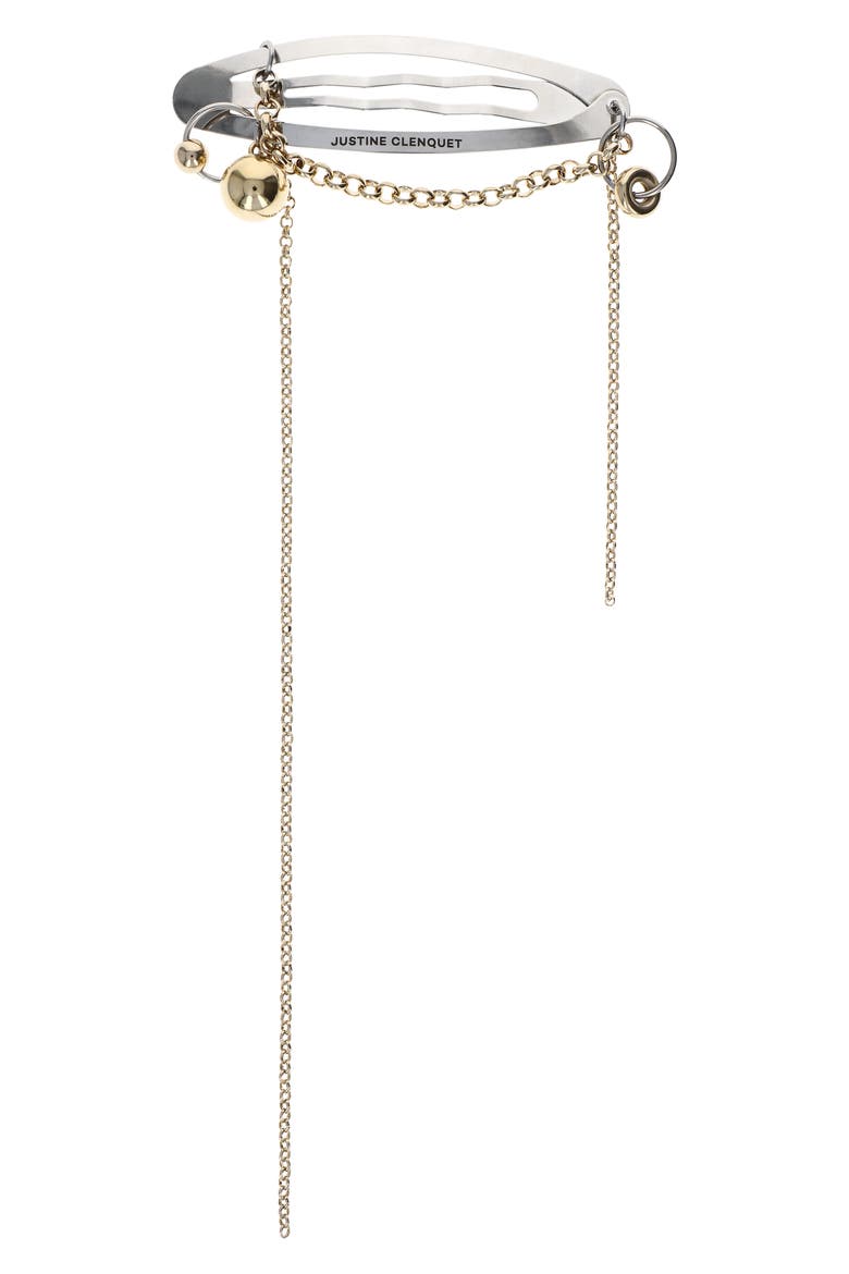 Rachel Chain Hair Clip, Alternate, color, PALLADIUM