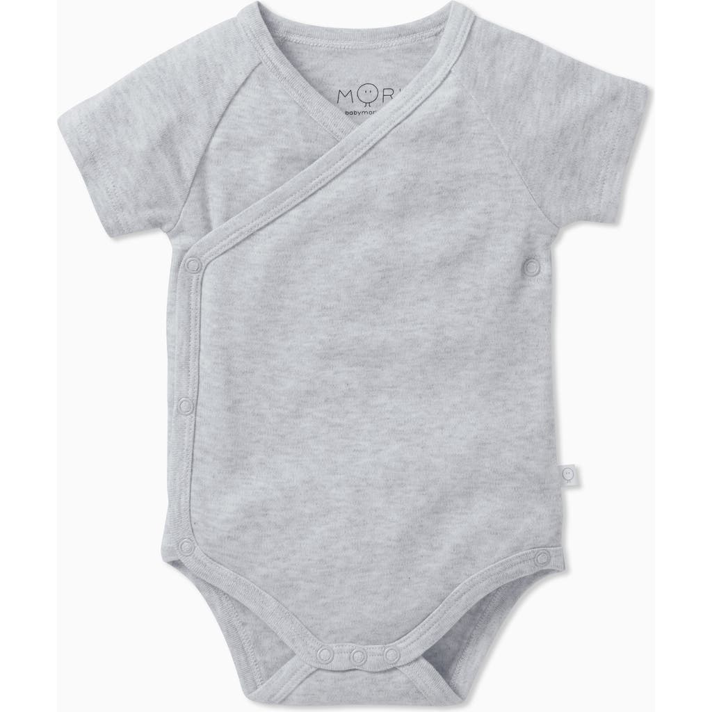 Mori Short Sleeve Kimono Bodysuit In Gray