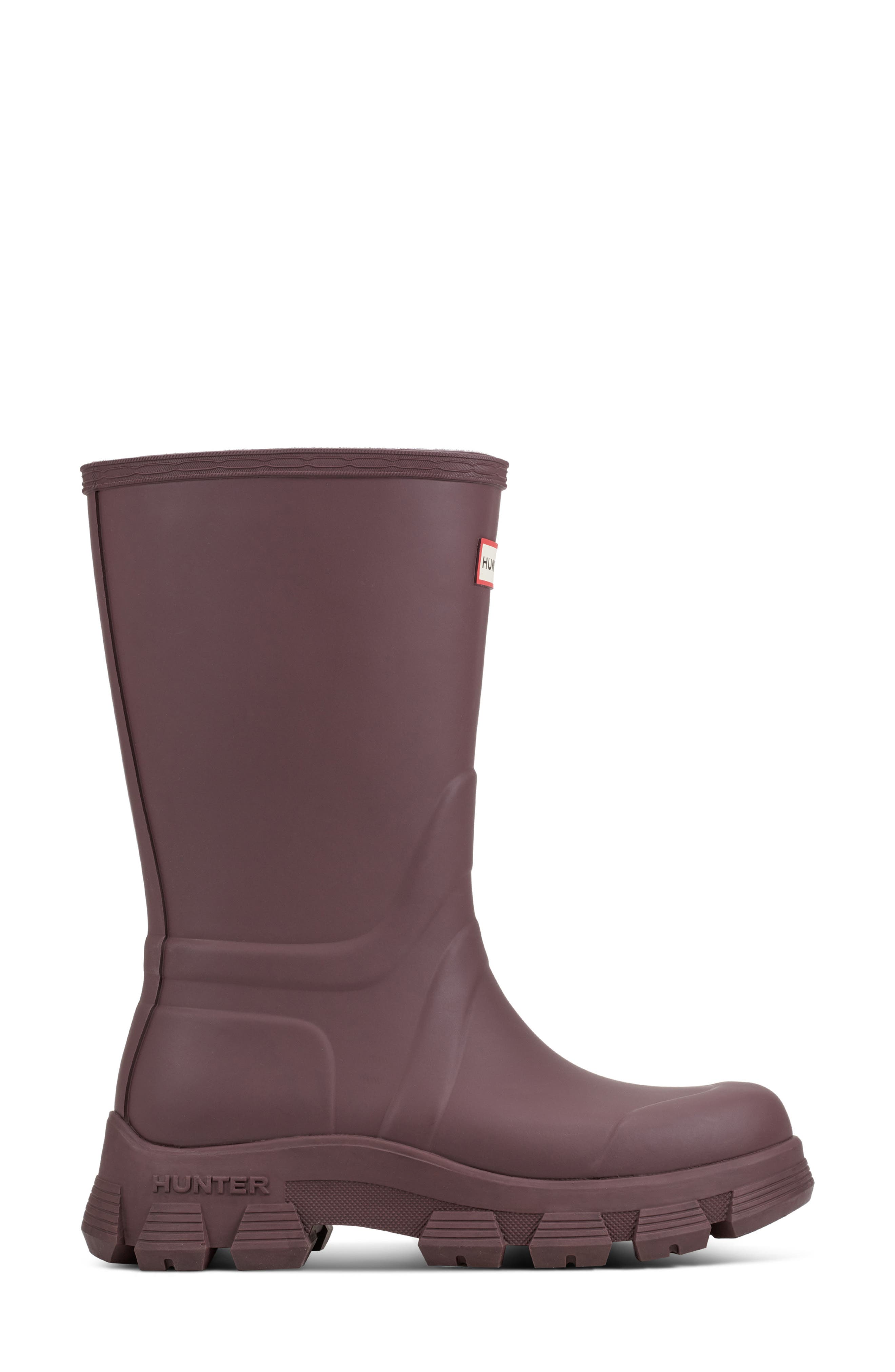 Hunter Micah Lug Sole Waterproof Rain Boot, Alternate, color, Chestnut Crust