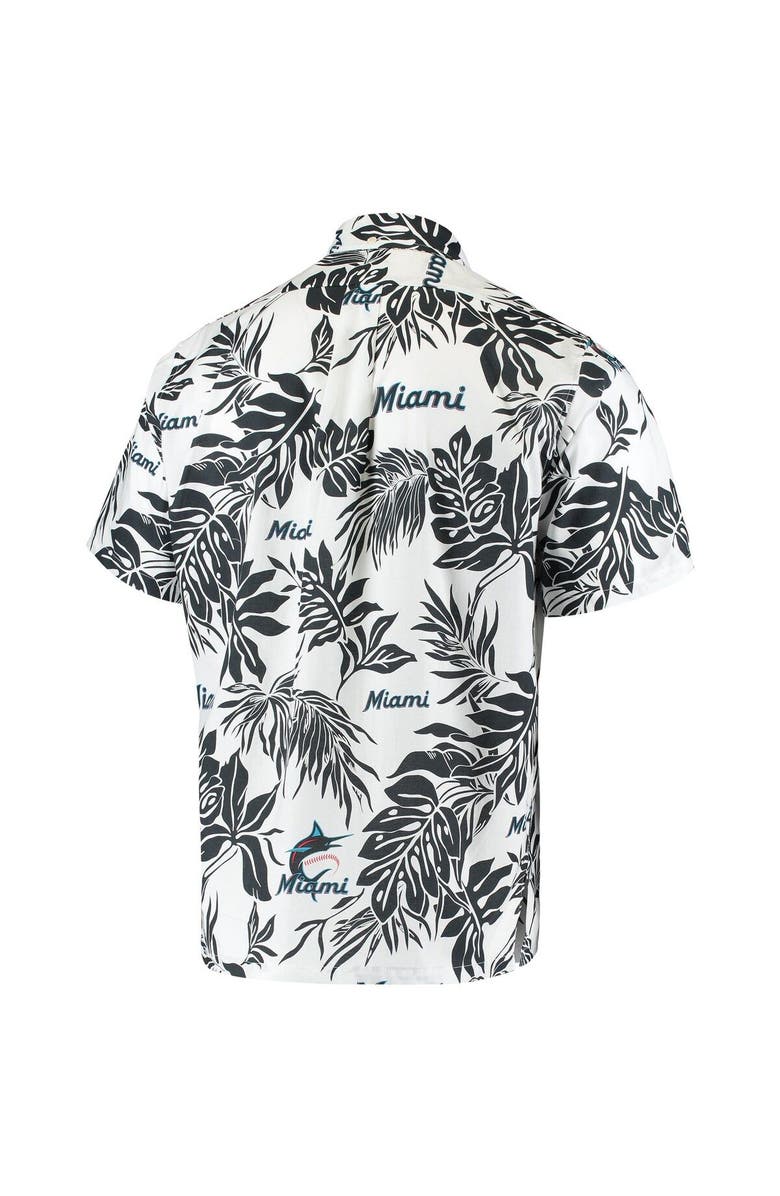 Reyn Spooner Men's Reyn Spooner White Miami Marlins Aloha Button-Down Shirt, Alternate, color, White