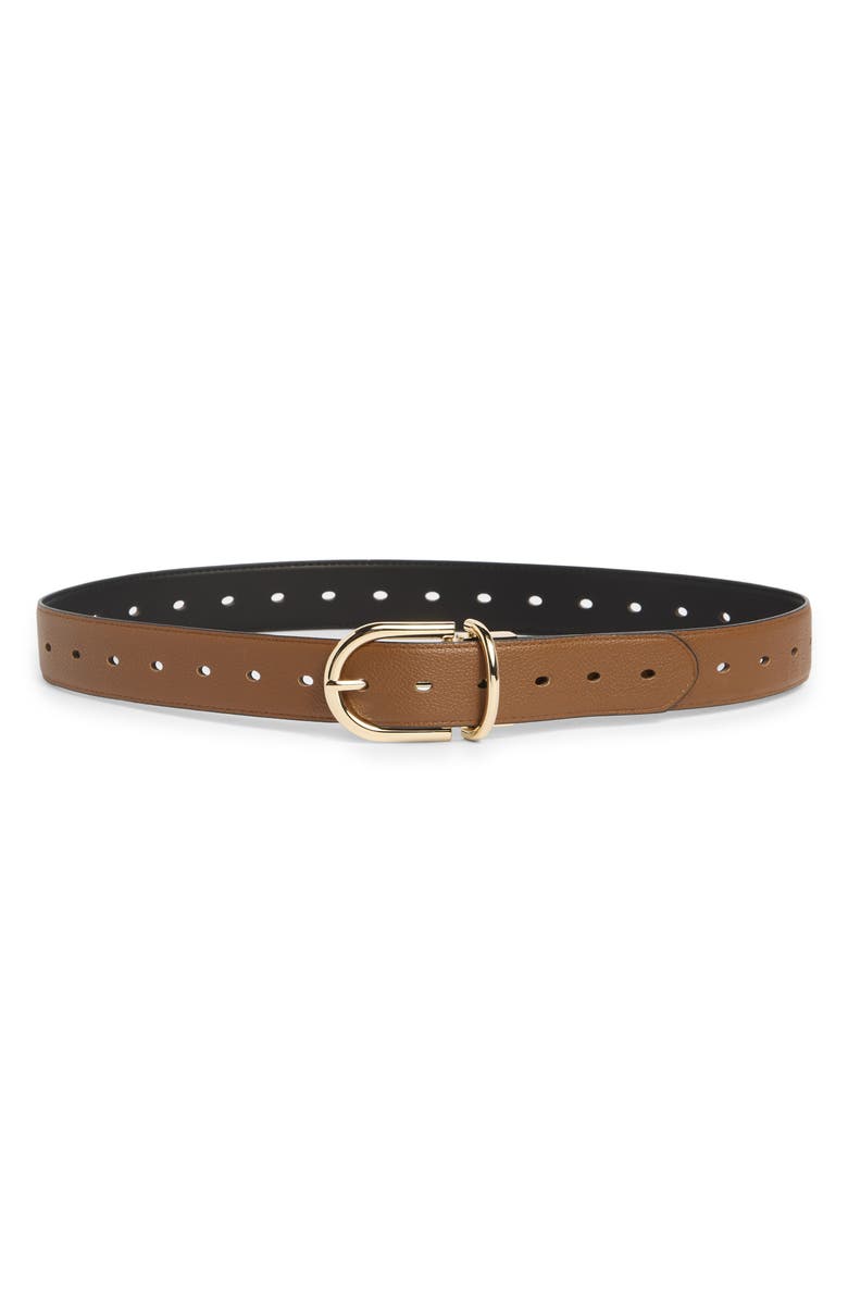 Vince Camuto Reversible Belt, Alternate, color, Black/ Cognac