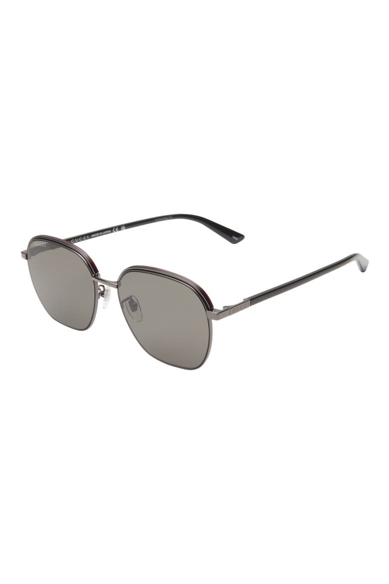 58mm Square Sunglasses, Alternate, color, RUTHENIUM RUTHENIUM GREY