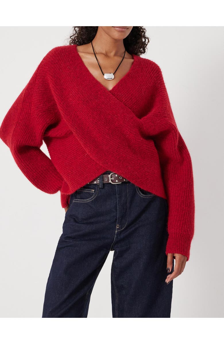Hush Betty Wool Blend Jumper, Alternate, color, Fiery Red