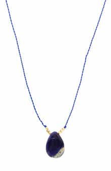 OLIVIA WELLES Agate Stone Cord Necklace