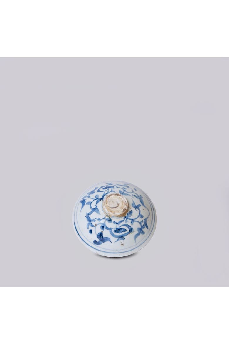 Small Porcelain Lotus Conical Bowl, Alternate, color, Blue and White