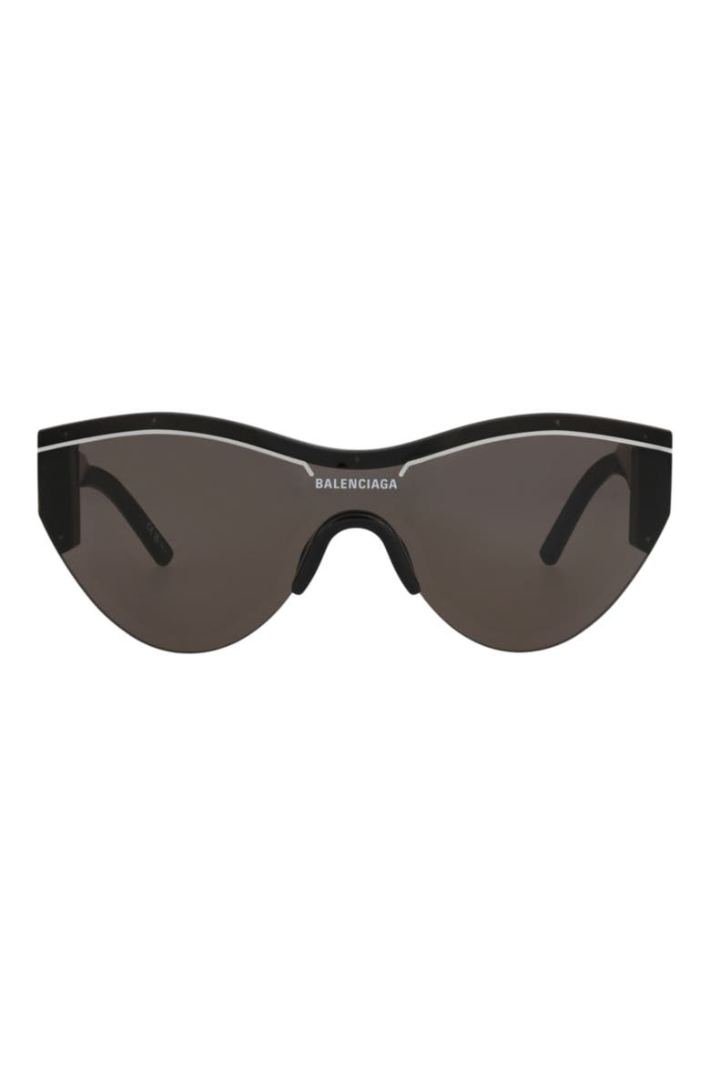 Gender Inclusive Shield Sunglasses, Main, color, BLACK BLACK GREY