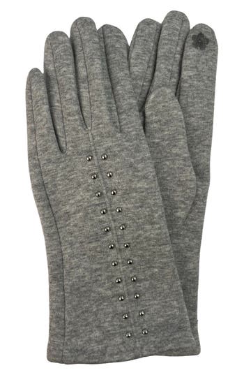 Marcus Adler Studded Jersey Gloves In Gray