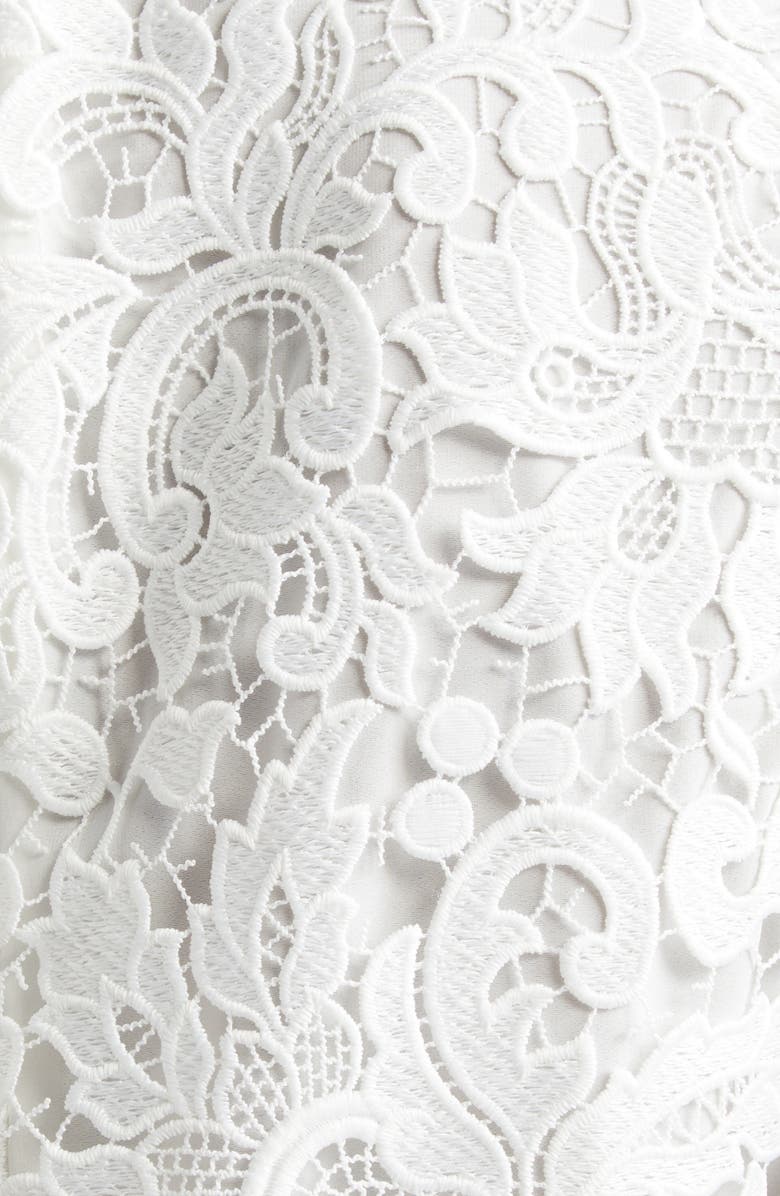 Alice + Olivia Amal Lace Tank, Alternate, color, Off White