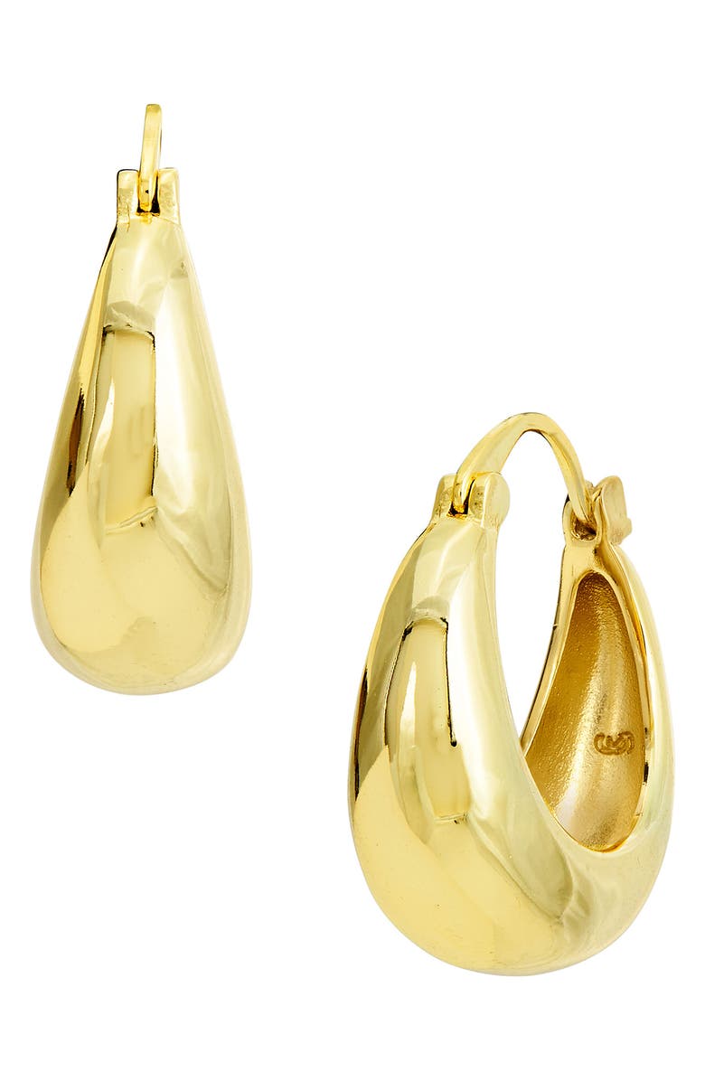 SAVVY CIE JEWELS 18K Yellow Gold Plated Classic Hoop Earrings, Main, color, 