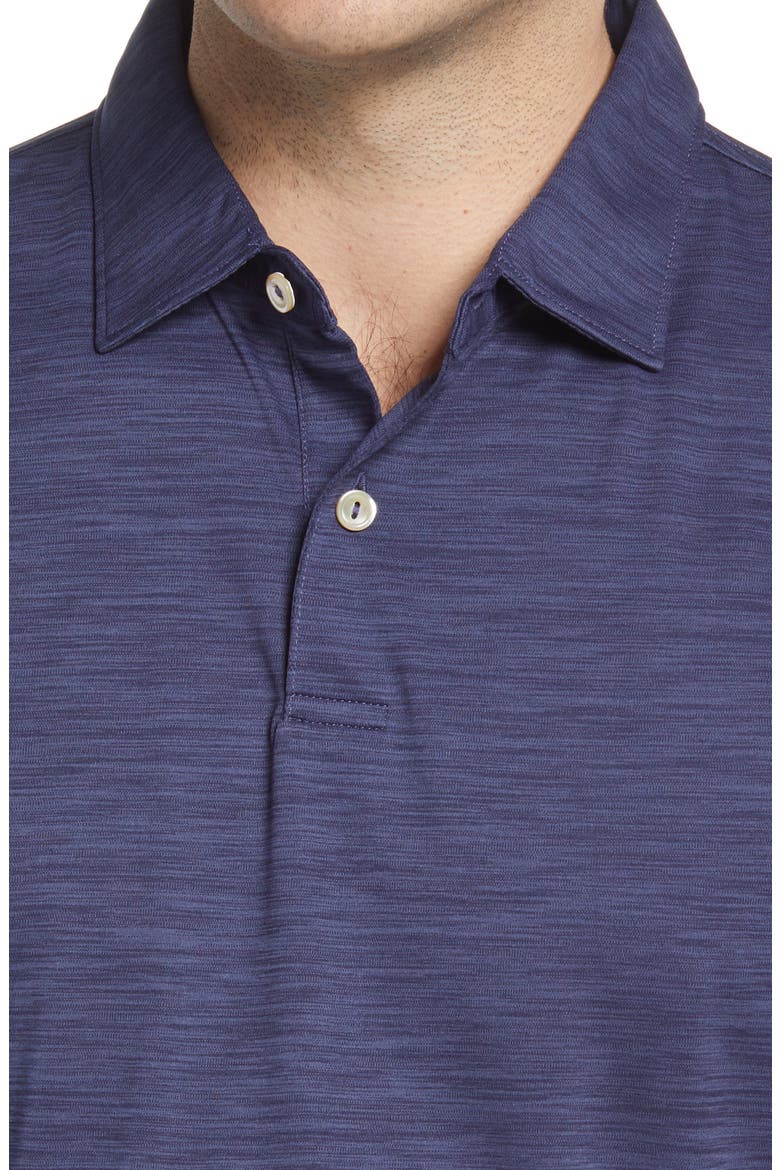Featherweight Mélange Short Sleeve Polo, Alternate, color, NAVY