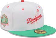 New Era Men's New Era White/Green Los Angeles Dodgers 50th Anniversary in Los Angeles Watermelon Lolli 59FIFTY Fitted Hat