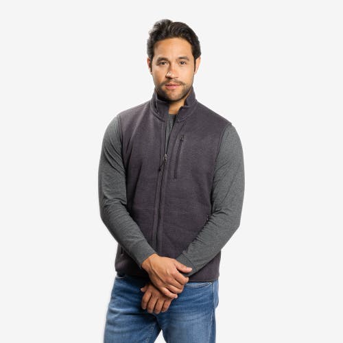 Peter Manning Polartec Fleece Vest In Gray