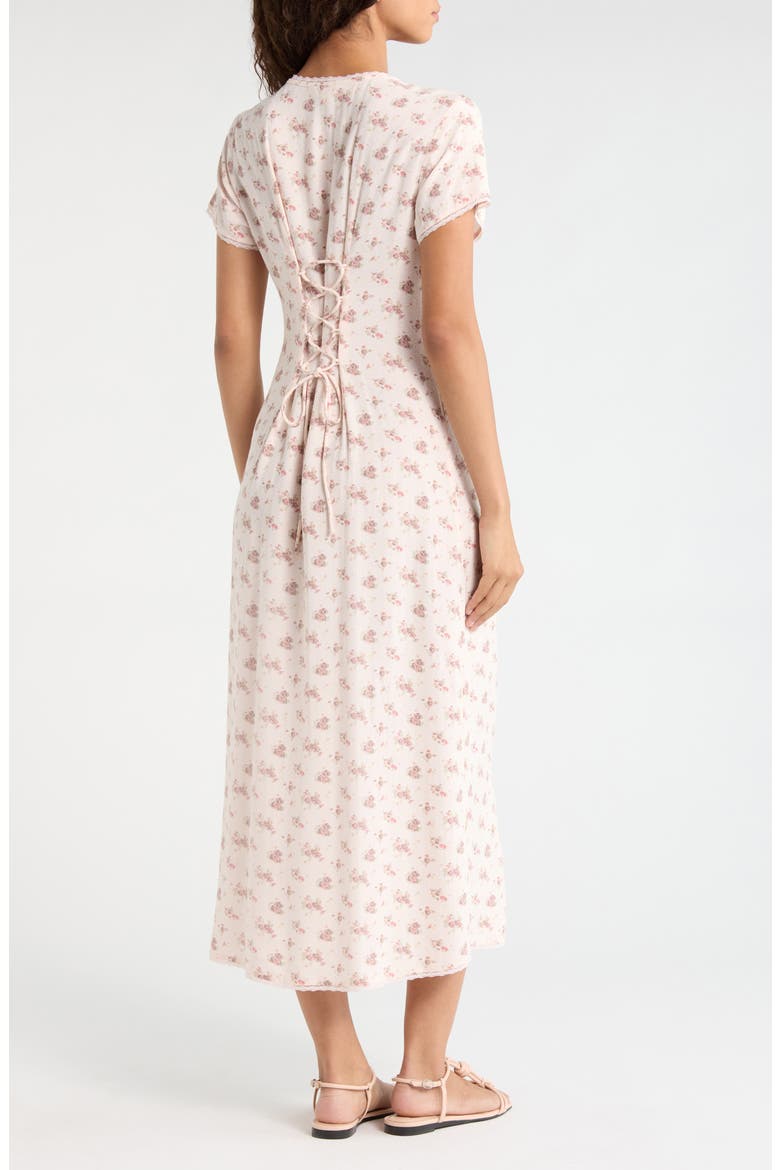 Simone Floral Midi Dress, Alternate, color, BLUSH FLORAL