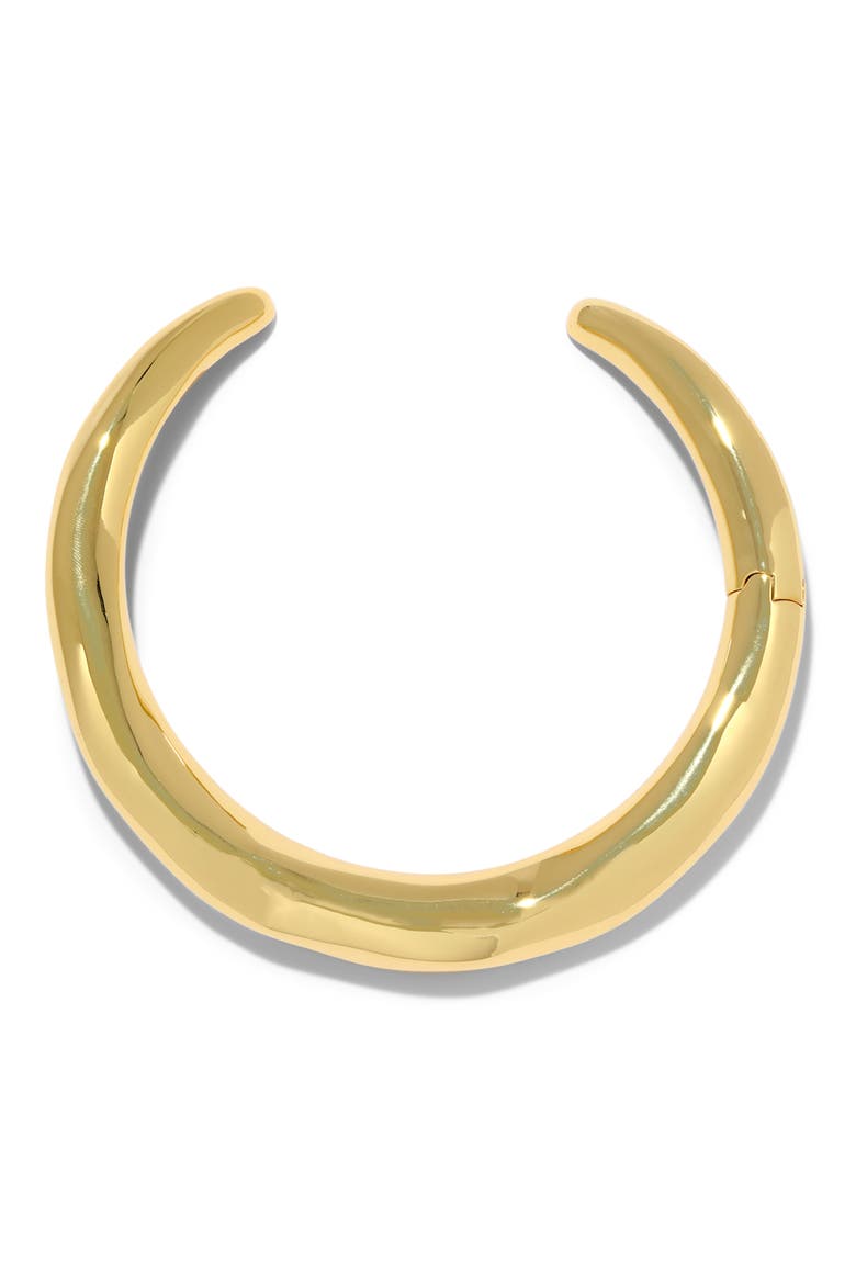 Molten 14k Gold Plated Hinge Collar Necklace, Alternate, color, YELLOW GOLD