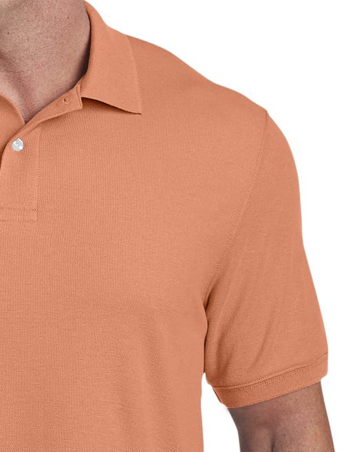 Harbor Bay By Dxl Big & Tall Piqué Polo Shirt In Brown