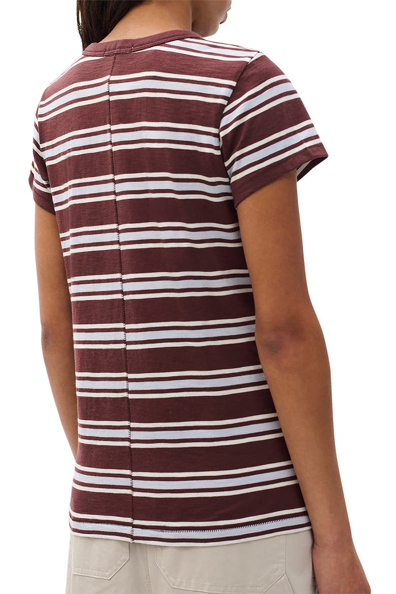The Slub Stripe T-Shirt, Alternate, color, BROWN BLUE MULTI