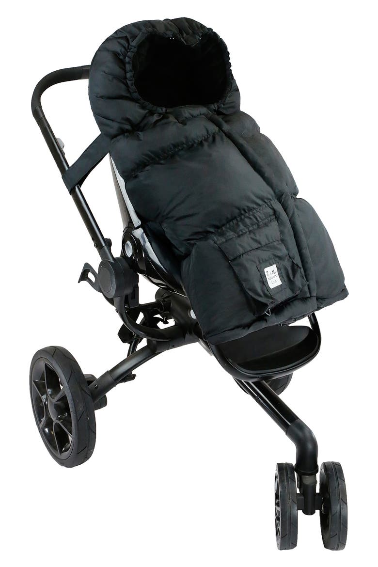 212 evolution® Extendable Stroller & Car Seat Waterproof Footmuff, Alternate, color, BLACK PLUSH