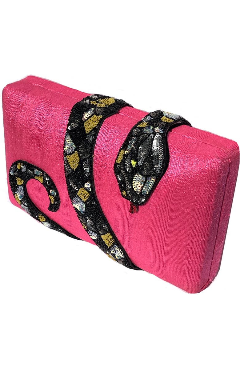 Simitri Kaa Clutch, Alternate, color, Pink