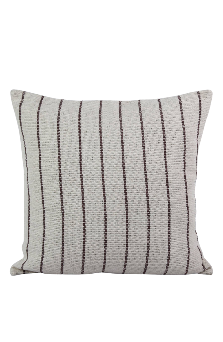 Manushi Cotton Striped Pillow - Cover + Insert, Main, color, Beige