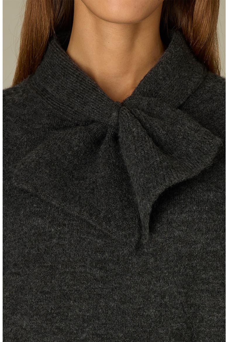 Tie Neck Sweater, Alternate, color, CHARCOAL