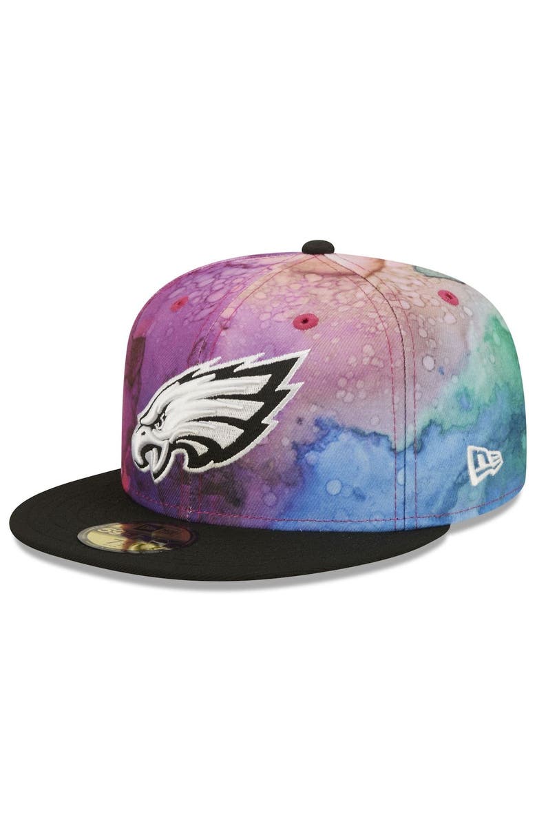 New Era Men's New Era Pink/Black Philadelphia Eagles 2022 NFL Crucial Catch 59FIFTY Fitted Hat, Alternate, color,