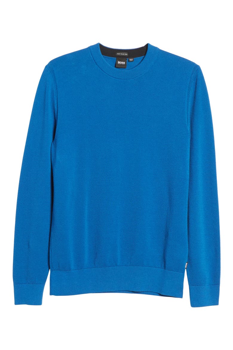 Ocaio Cotton Crewneck Sweater, Alternate, color, MEDIUM BLUE