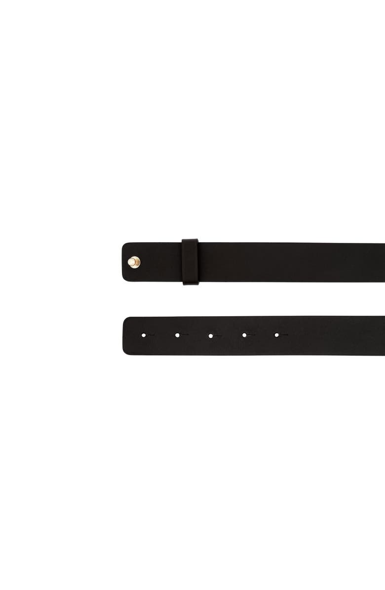 Vaincourt Paris L'Elegante Leather Belt, Alternate, color, Black