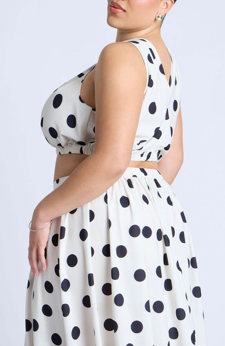 ELOQUII Cross Neck Crop Top, Alternate, color, 