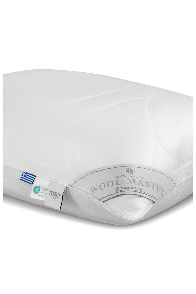 Woolmaster sheep wool pillow, Alternate, color, White