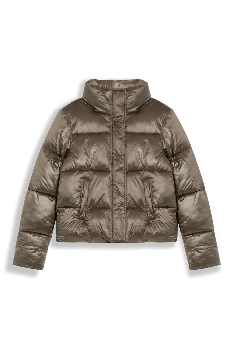 Coco-El Water Resistant Crop Puffer Jacket, Alternate, color, MOCHA