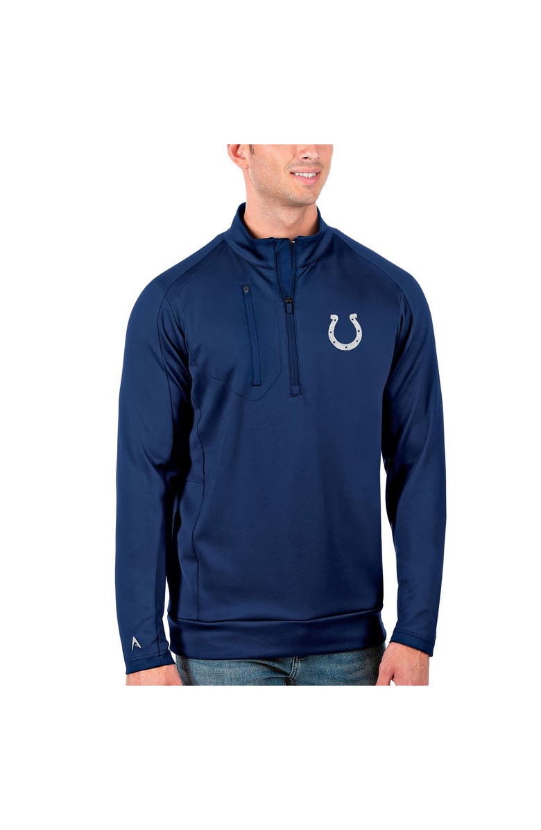 ANTIGUA Men's Antigua Royal Indianapolis Colts Generation Quarter-Zip Pullover Jacket, Main, color, Royal