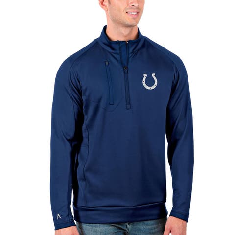 Men's Antigua Royal Indianapolis Colts Generation Quarter-Zip Pullover Jacket