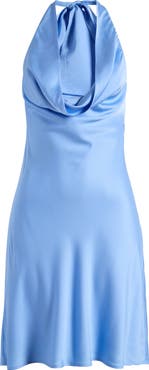 French Connection Ennis Satin Halter Minidress