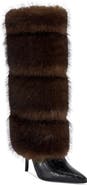 AZALEA WANG Zenthra Faux Fur Tall Boot