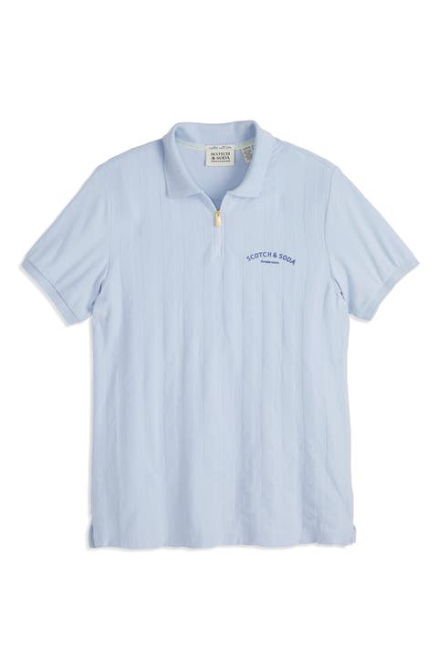 Popcorn Piqué Zip Polo